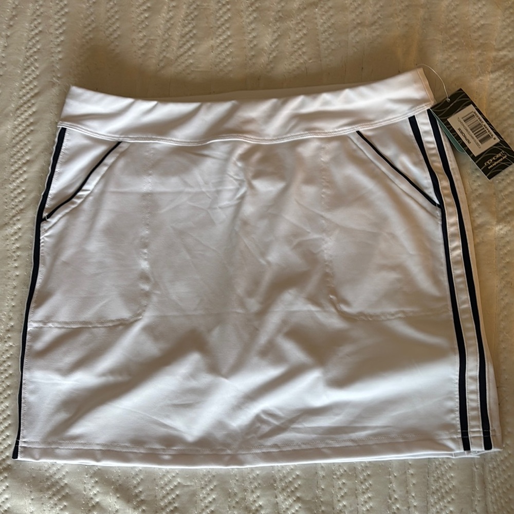 White and Gray Mini Athletic Skorts